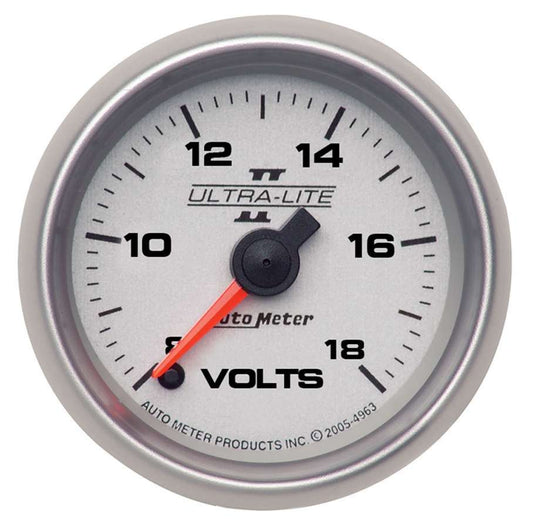 Autometer 2-1/16 U/L II Voltmeter 8-18 Full Sweep MPN ATM4991