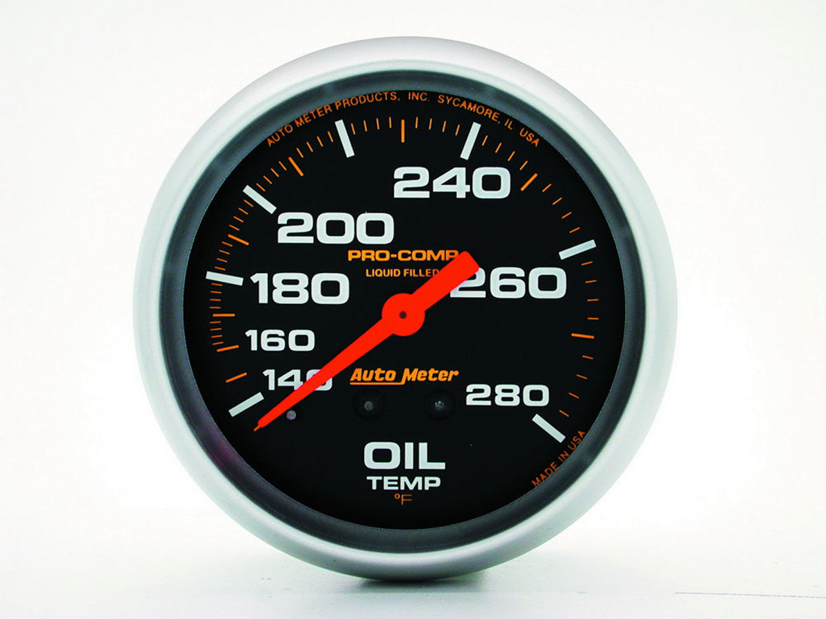 Autometer   140-280 Oil Temp Gauge with 12ft Capillary Tube  ATM5443