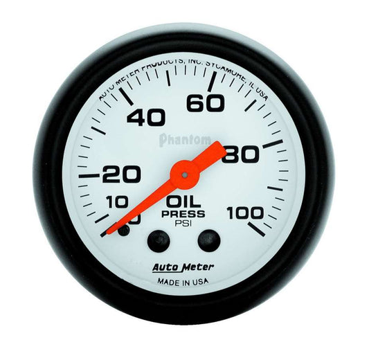Autometer Phantom 2 1/16in Oil Pressure 0-100 PSI Mech. MPN ATM5721