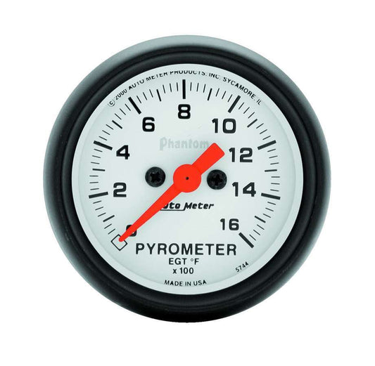 Autometer 2-1/16in Phantom EGT Pyrometer Kit 0-1600 MPN ATM5744