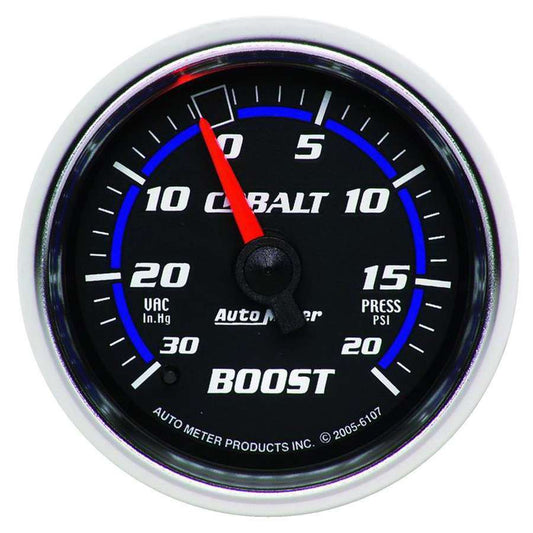 Autometer 2-1/16in C/S Boost/Vac Gauge 30in HG/20psi MPN ATM6107