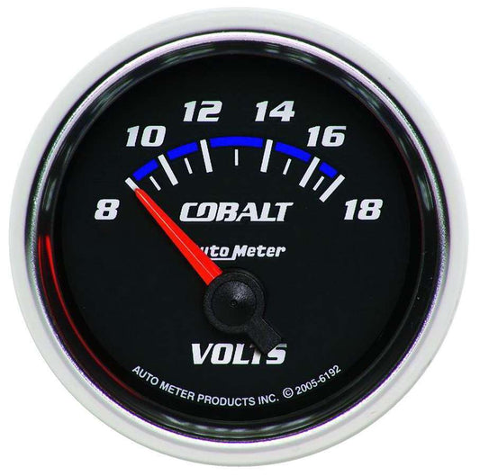 Autometer   2-1/16in C/S Voltmeter Gauge 8-18 Volts  ATM6192