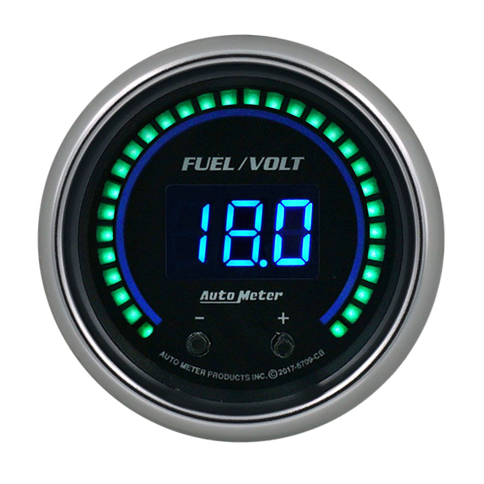 Autometer 2-1/16 Fuel/Volt Gauge Elite Digital CB Series MPN ATM6709-CB