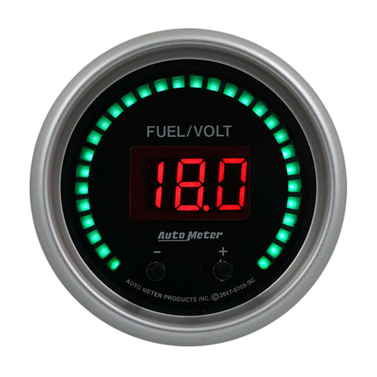 Autometer   2-1/16 Fuel/Volt Gauge Elite Digital SC Series  ATM6709-SC