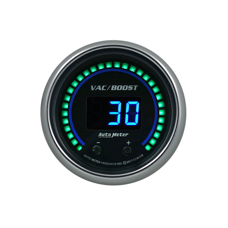 Autometer 2-1/16 Vac/Boost Gauge Elite Digital CB Series MPN ATM6758-CB