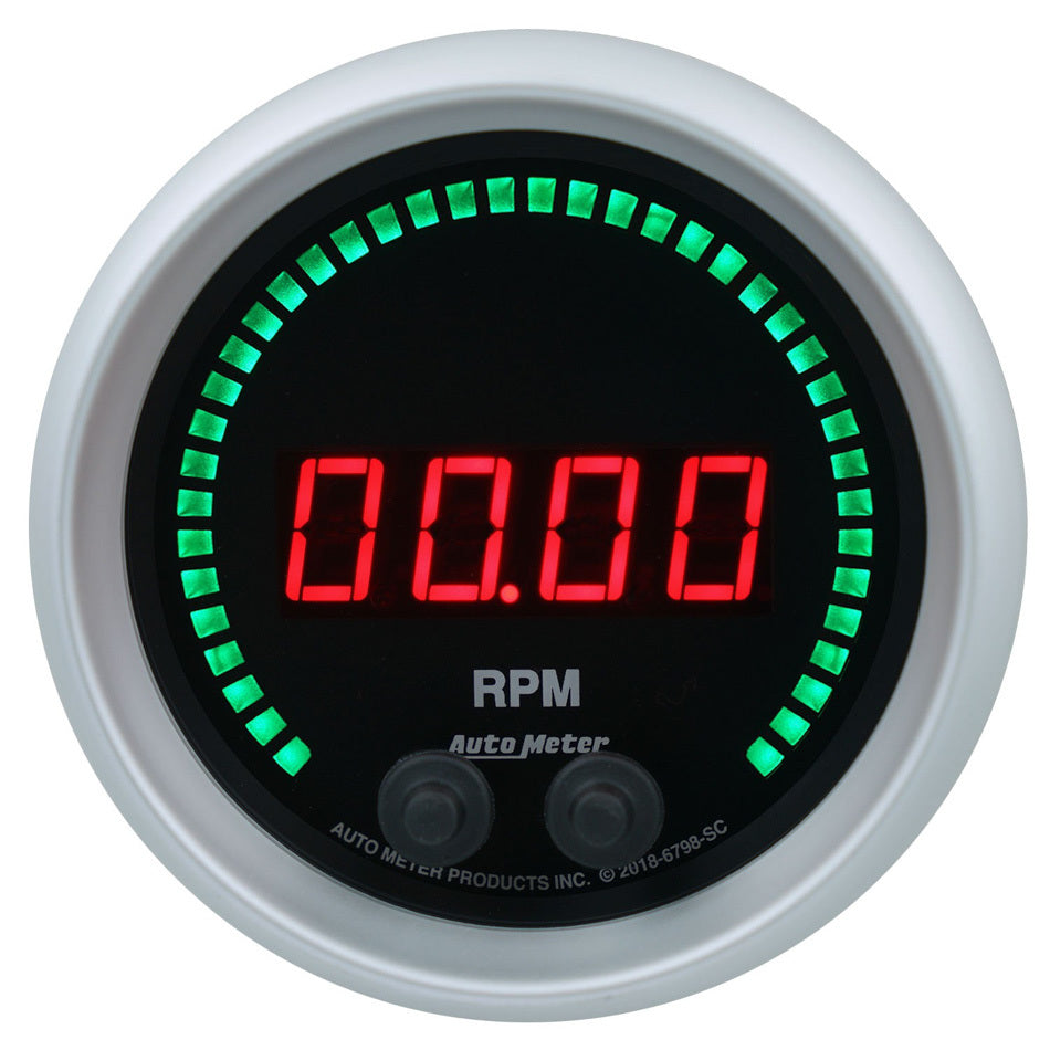 Autometer 3-3/8 16K RPM Tachometer Elite Digital SC Series MPN ATM6798-SC