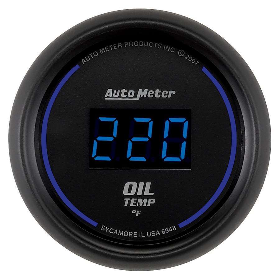 Autometer 2-1/16in Cobalt Oil Temp Gauge Digital 340F MPN ATM6948