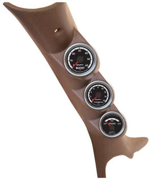 Autometer Triple Pillar Gauge Kit - 10-12 Dodge Ram Diesel MPN ATM7089 For Dodge Fullsize Truck RAM 2010-12