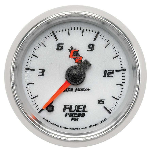 Autometer 2-1/16 C2/S Fuel Press. Gauge 0-15psi MPN ATM7162