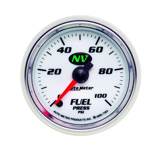 Autometer 2-1/16in NV/S Fuel Pressure Gauge 0-100psi MPN ATM7363
