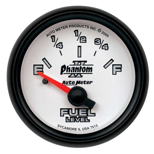 Autometer   2-1/16in P/S II Fuel Level Gauge 0-90ohms  ATM7513