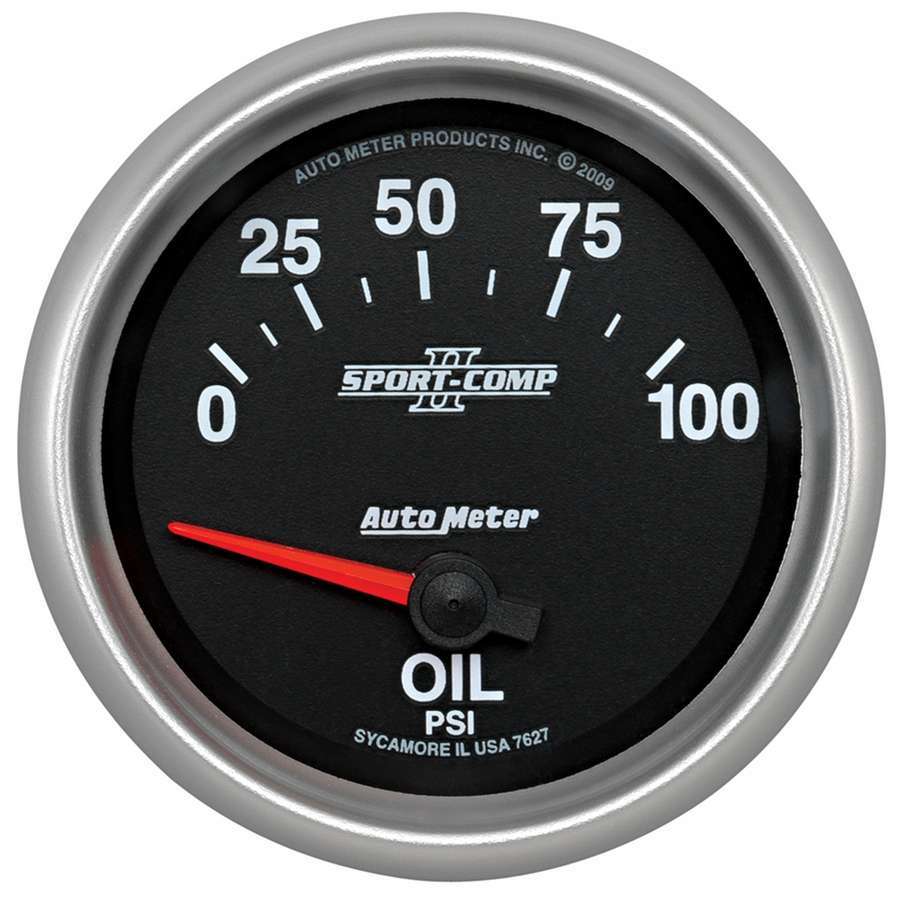 Autometer   2-5/8 SC II Oil Press Gauge 100 PSI - Electric  ATM7627