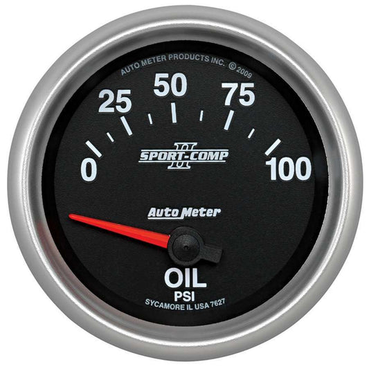 Autometer   2-5/8 SC II Oil Press Gauge 100 PSI - Electric  ATM7627
