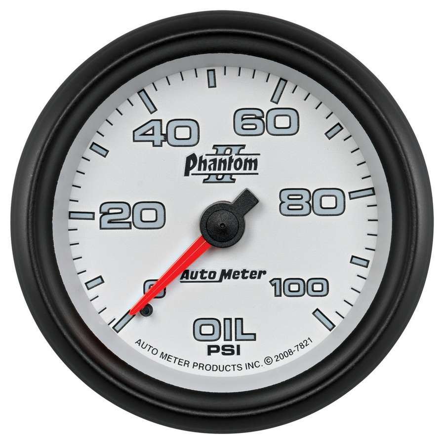 Autometer 2-5/8 Phantom II Oil Pressure Gauge 0-100psi MPN ATM7821