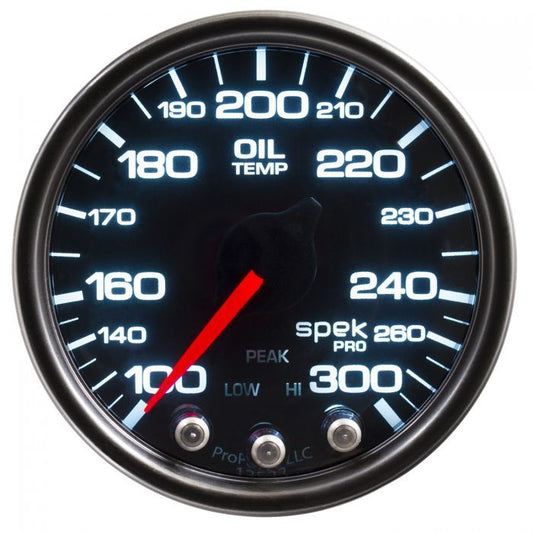 Autometer 2-1/16 Oil Temp Gauge 100-300 Deg Black Dial MPN ATMP32252
