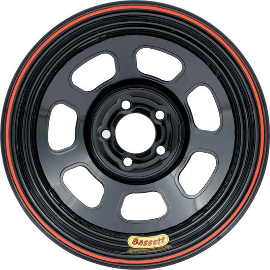 Bassett   Wheel 14x7 D-Hole 5x100mm 2in BS Black  BAS47SN2