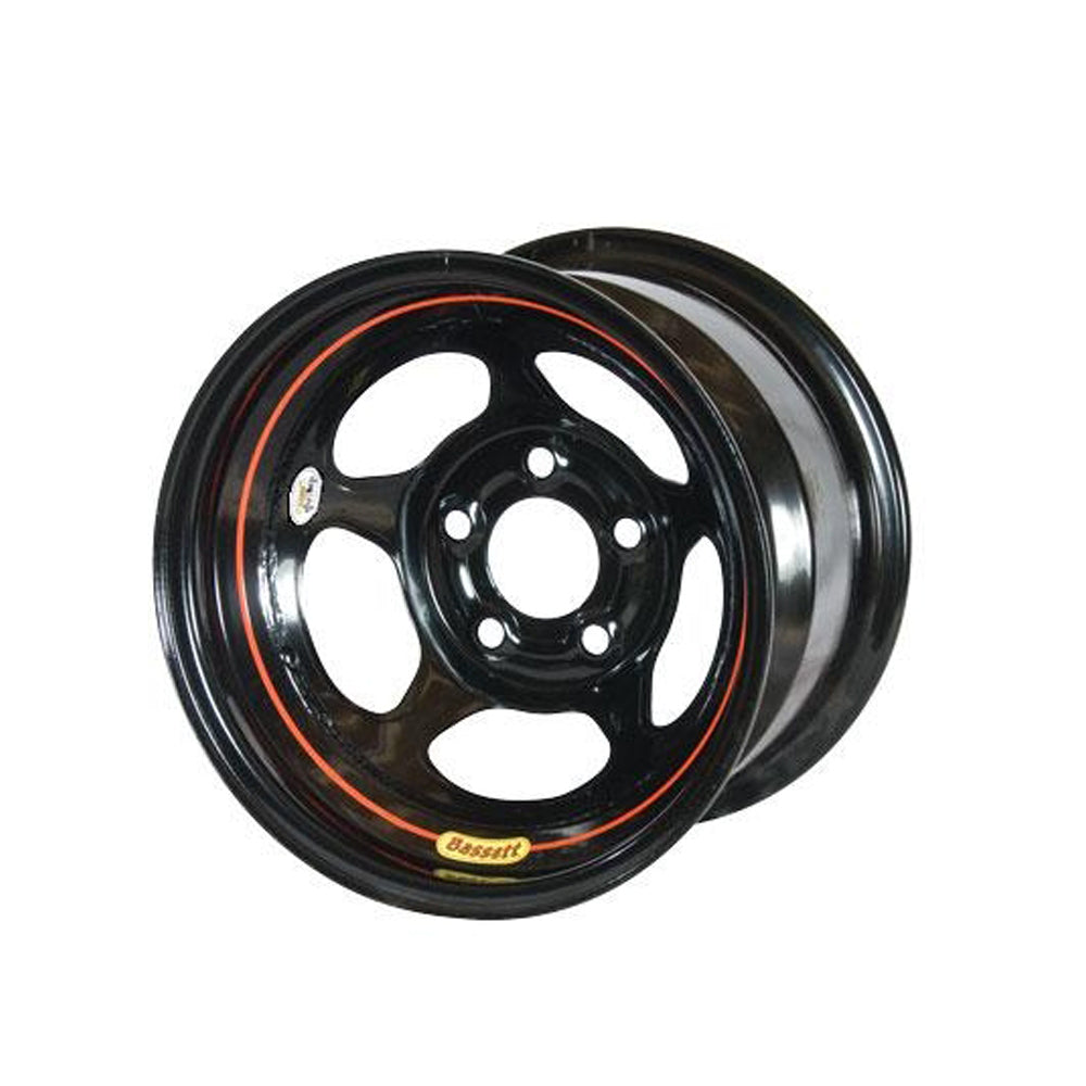 Bassett   Wheel 15x8 5x5 3in Armor Edge Black  BAS58A53W