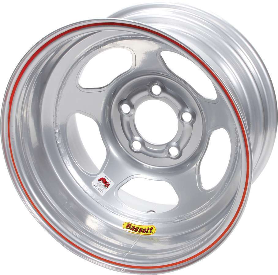 Bassett   15x8 IMCA Silver Inertia  5x4.75  BAS58AC2IS