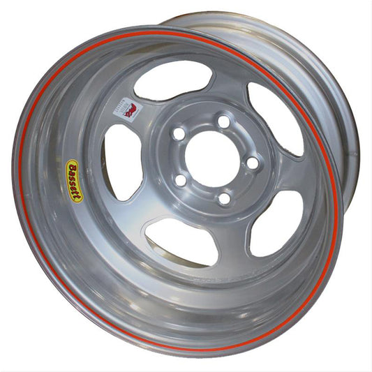 Bassett   15x8 IMCA Silver Inertia  5x4.50  BAS58AF4IS