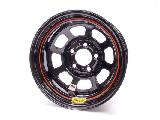 Bassett   15x8 IMCA Wheel D-Hole Black 5x5  BAS58D54I