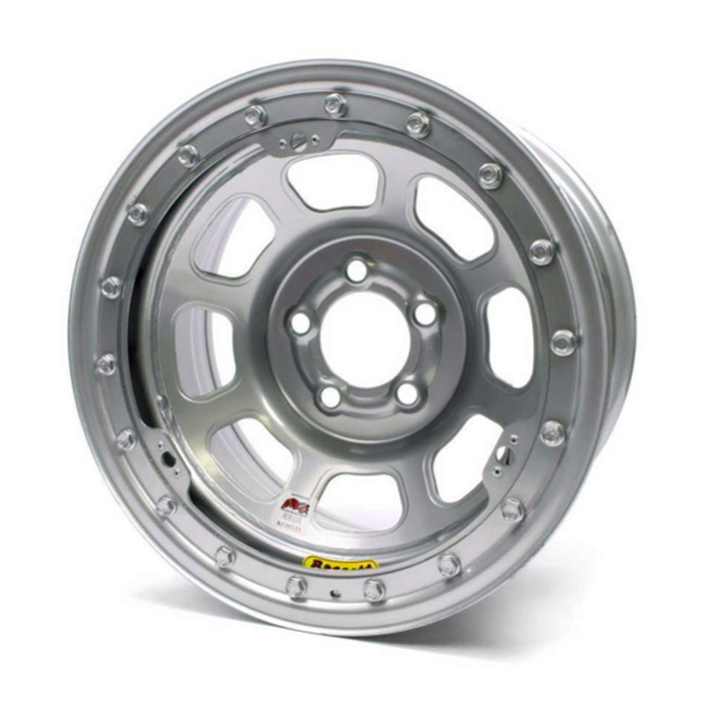 Bassett   15X8 IMCA B/Lock Wheel D-Hole Silver 5x4.75  BAS58DC2ISLK