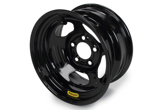 Bassett   Wheel 15x8 Black Inerita 5x5 w/ Mudcover Tabs  BAS58R53EBTAB