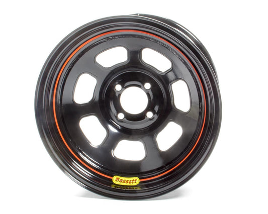 Bassett   Wheel 15x8 D-Hole 4x100 mm 4in BS Black  BAS58SH4