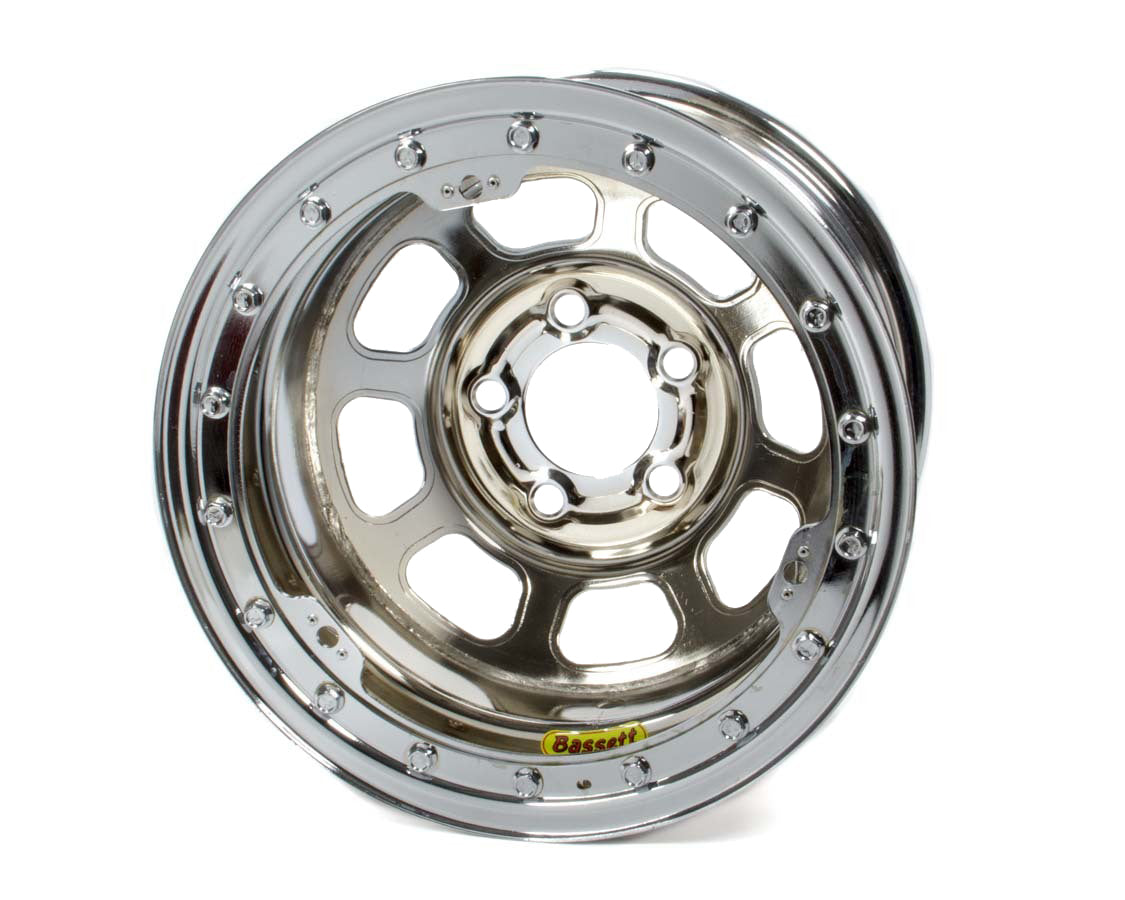 Bassett   15 x 8.75 B/L Chrome 5x5 2in BS D-Hole  BAS59D52CLK