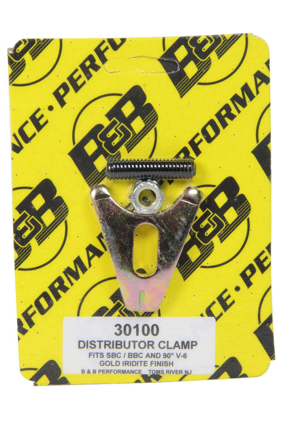 B And B Performance Products   Distributor Clamp - Chevy V8- Gold  BBP30100