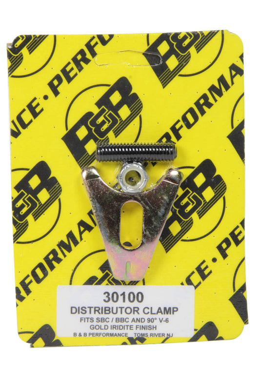 B And B Performance Products   Distributor Clamp - Chevy V8- Gold  BBP30100