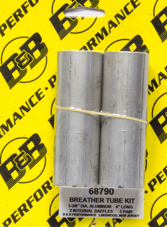 B And B Performance Products Aluminum 4in V/C Breather Tube Kit (Pair) MPN BBP68790