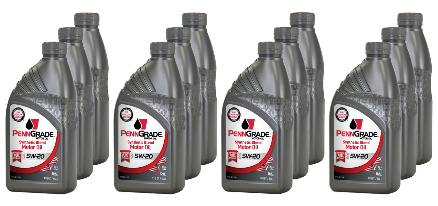 PENNGRADE MOTOR OIL  PennGrade Syn Blend 5w20 Case 12 x 1 Quart   BPO62716-12