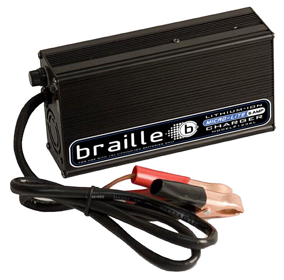 Braille Auto Battery Lithium Battery Charger 6amp Micro-Lite MPN BRB1236L