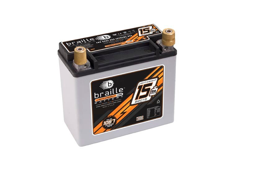 Braille Auto Battery   Racing Battery 15lbs 1067 PCA 6.8x3.3x6.1  BRBB2015