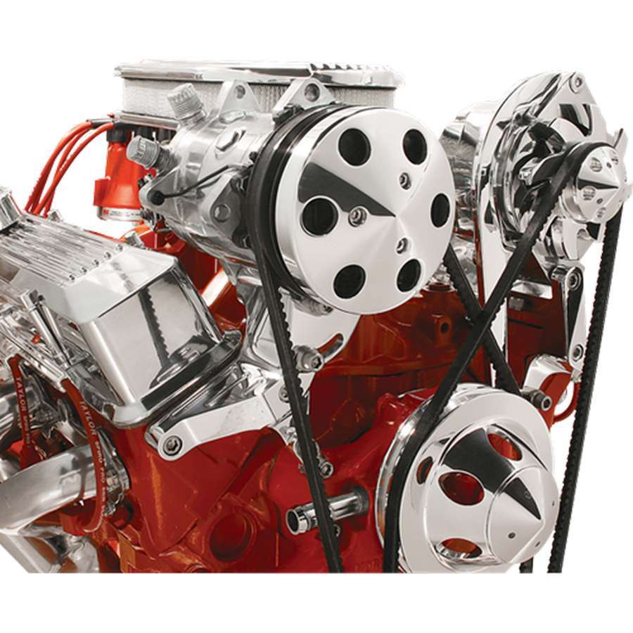Billet Specialties A/C Brkt. SBC Pass. Side Hi Mount MPN BSP10221 For Chevy