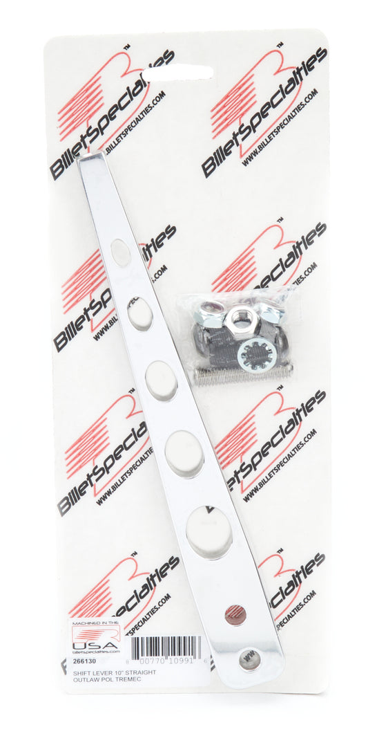 Billet Specialties Shift Lever 10in Straigh t Outlaw Polished Tremec MPN BSP266130