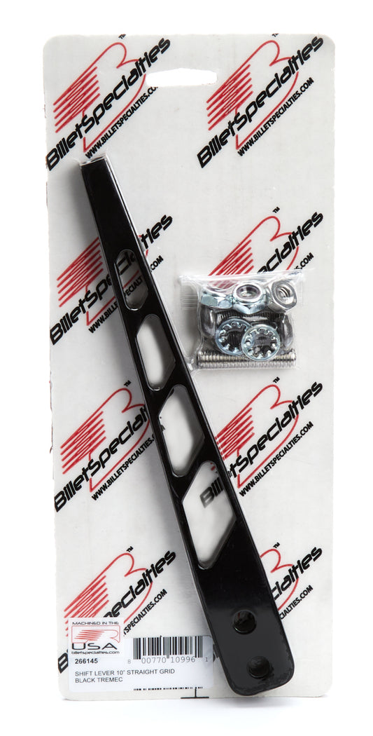 Billet Specialties Shift Lever 10in Straigh t Grid Black Tremec MPN BSP266145