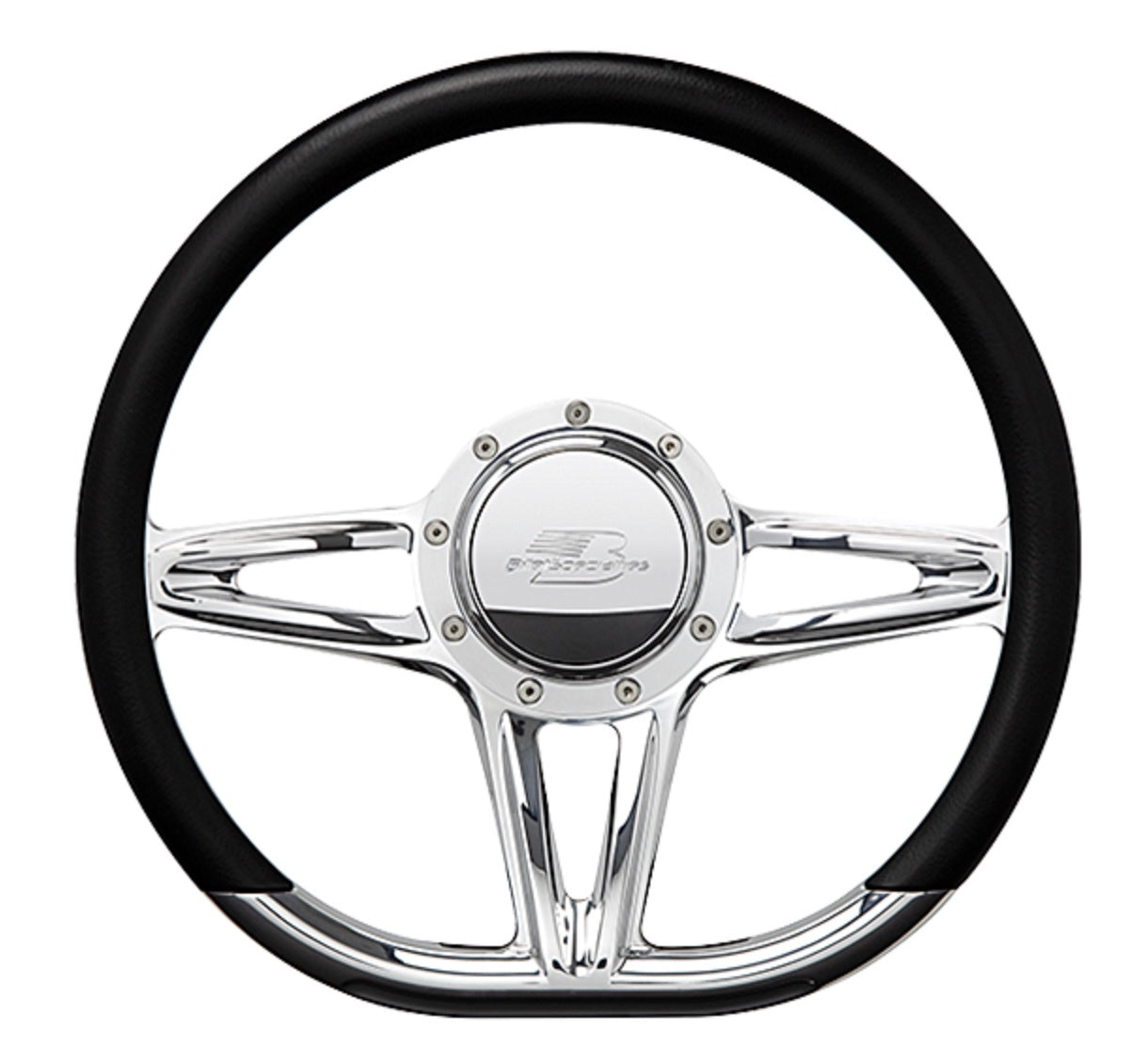 Billet Specialties   Steering Wheel 14in D-Shape Victory Polished  BSP29441