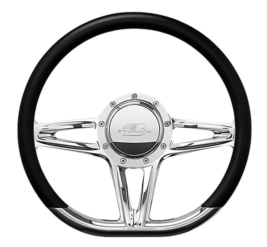 Billet Specialties   Steering Wheel 14in D-Shape Victory Polished  BSP29441