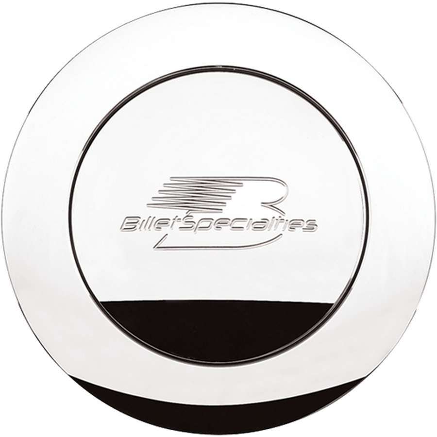 Billet Specialties   Polished Horn Button Lg. Billet Logo  BSP32625