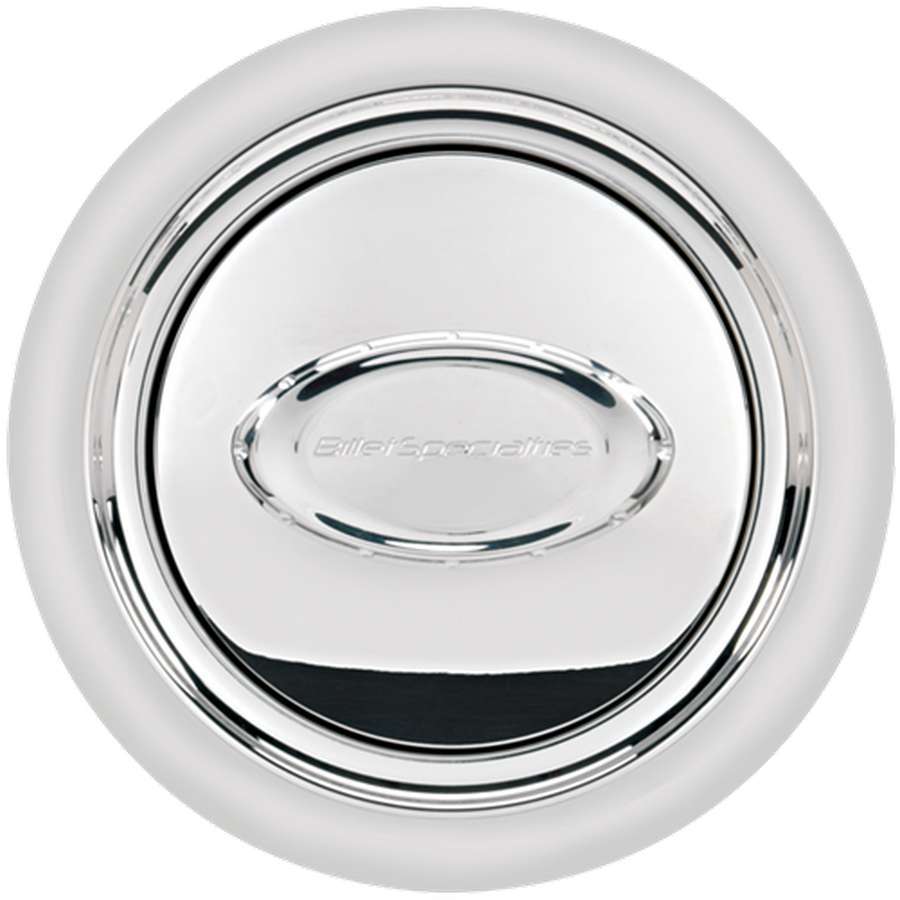 Billet Specialties   Horn Button Smooth Polished Logo  BSP32720