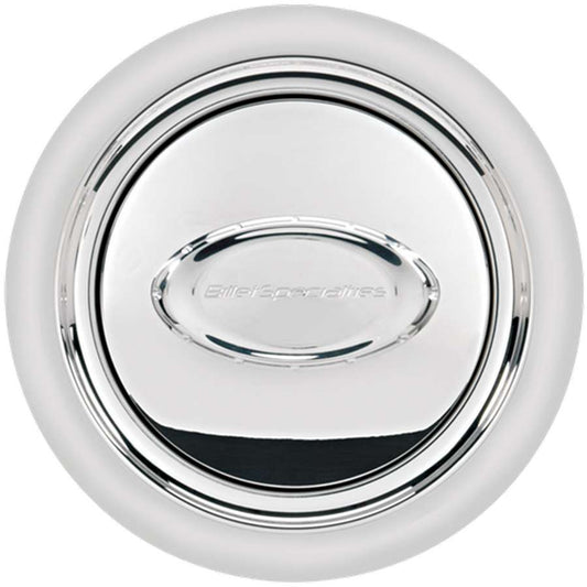 Billet Specialties   Horn Button Smooth Polished Logo  BSP32720
