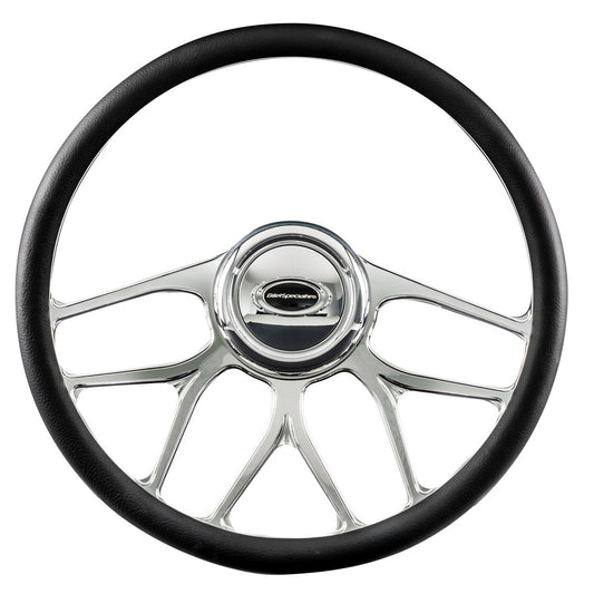 Billet Specialties   Steering Wheel 1/2 Wrap 15.5in BLVD 07  BSP34007