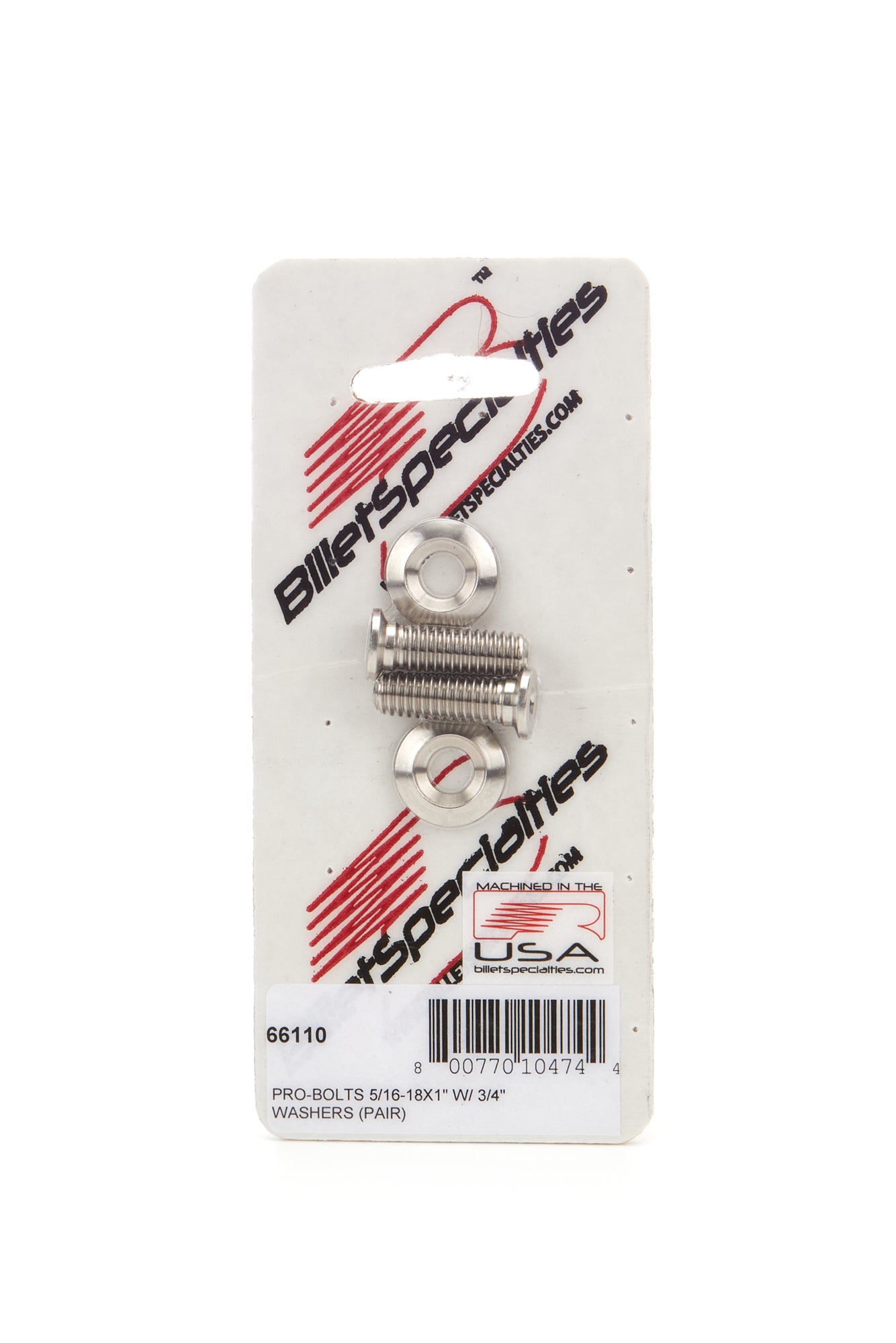 Billet Specialties 5/16-18 x 1in SS Bolts Pair MPN BSP66110