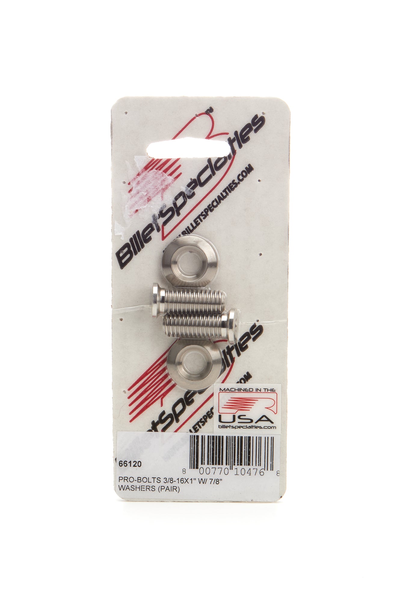 Billet Specialties 3/8-16 x 1in SS Bolts Pair MPN BSP66120