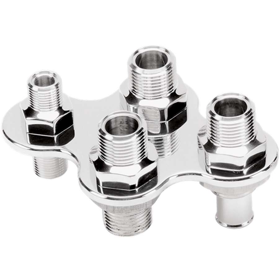 Billet Specialties A/C & Heat Bulkhead Push-On 4 Port MPN BSP66925