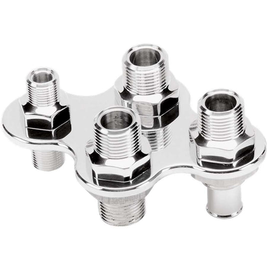 Billet Specialties A/C & Heat Bulkhead Push-On 4 Port MPN BSP66925