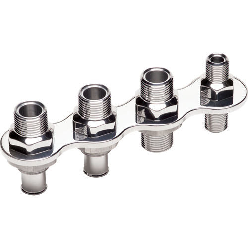 Billet Specialties A/C & Heat Bulkhead Inline Push On 4 Port MPN BSP66935