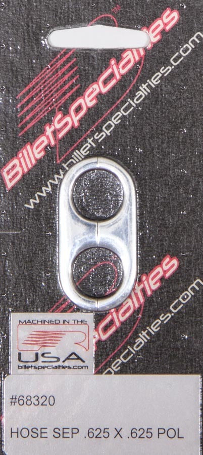 Billet Specialties Hose Separator .625x.625 -Polished MPN BSP68320