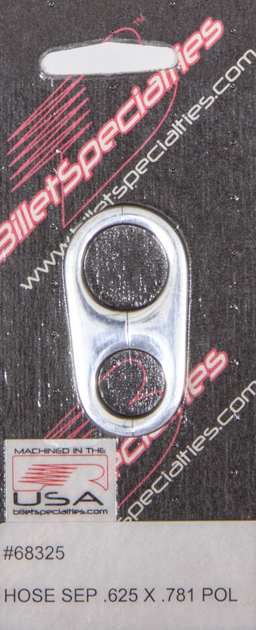 Billet Specialties   Hose Seperator .625x.781 Polished  BSP68325
